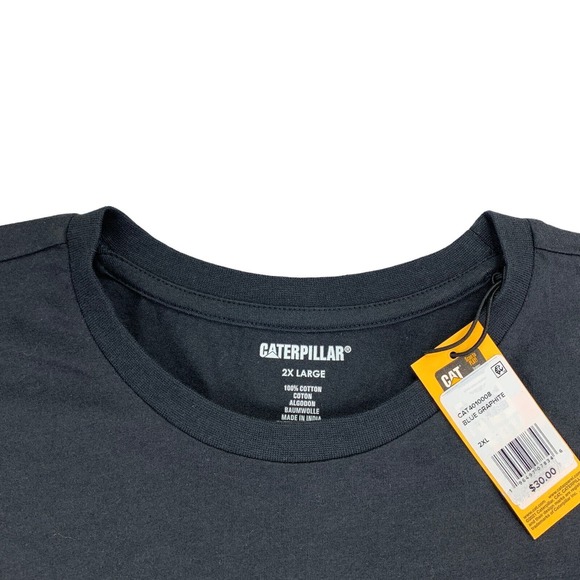 Caterpillar Mens Connect Blocks CAT Logo Short Sleeve T-Shirt Black 2XL - Picture 3 of 4